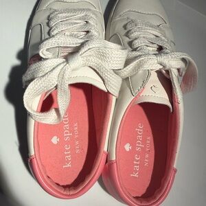 Kate Spade Women's Slip On Tennis Shoes in Pink and White Size 8